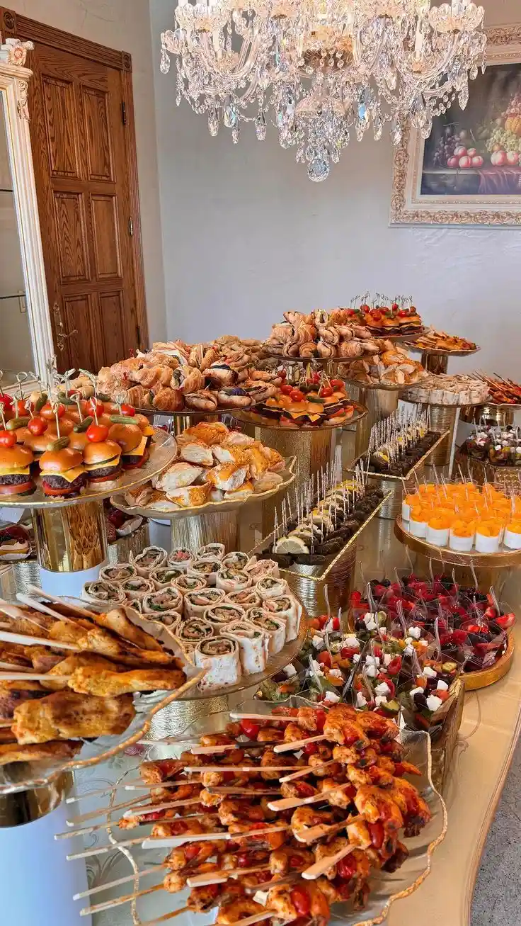 Corporate event catering Dublin, elegant grand buffet spread