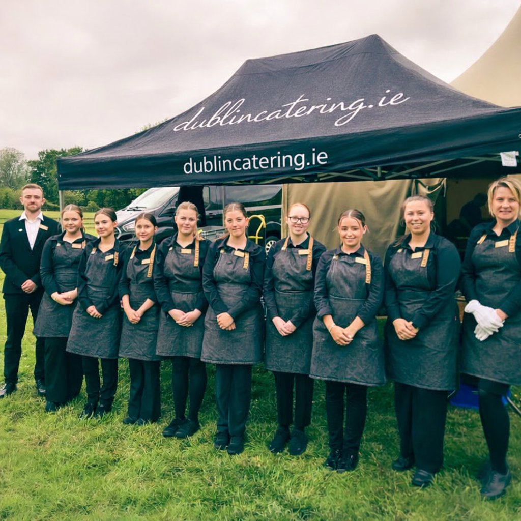 The Dublin Catering Company marquee setup for outdoor event catering Dublin